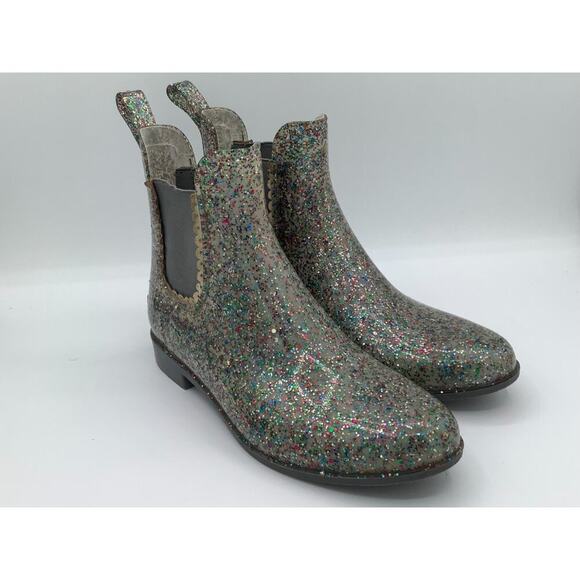 Jack Rogers Multicolor Glitter Rainboats Size 9 Fun Flirty GUC - Picture 1 of 7
